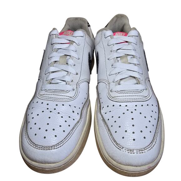 Women's Nike Court Vision Low White Hyper Pink Swooshfetti - Size 10 EU 42 - Picture 4 of 8